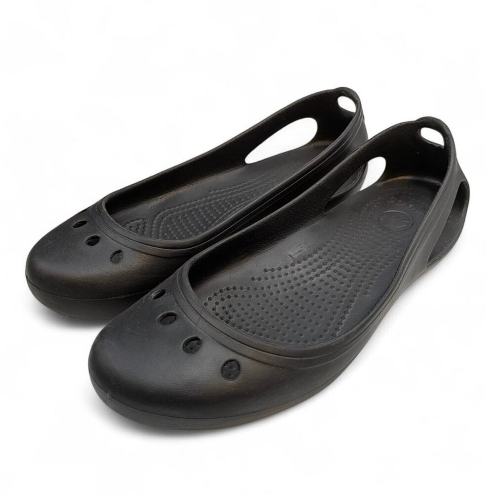 CROCS Women's Kadee Flats Slip-On Shoes Black - Size 8